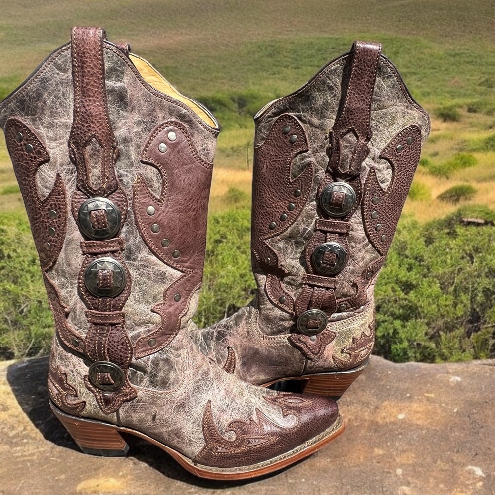 Corral Vintage Concho Cowboy Boots